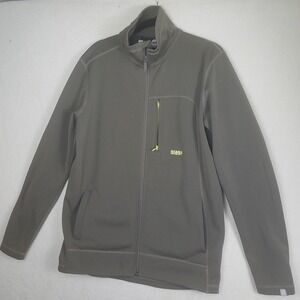 Orage Mens Full Zip Mid Layer Jacket Olive‎ Taupe Large Ski Hike RN 123274